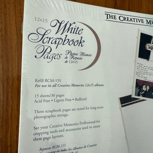 Creative Memories Scrapbook Pages Refill Old Style 15 Sheets New Sealed Package - Picture 2 of 6